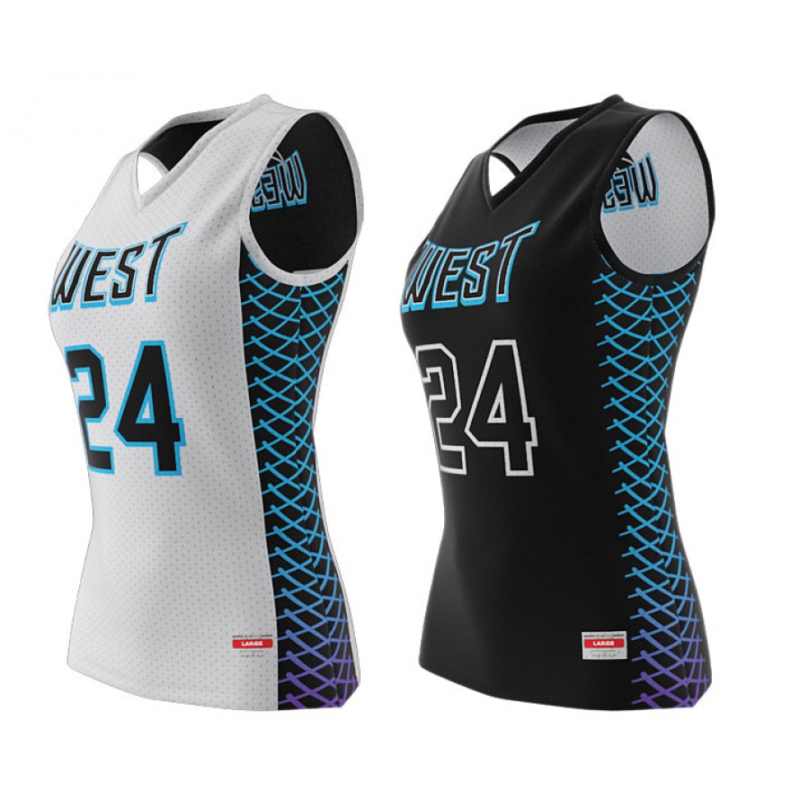 Double Take Reversible Basketball Jersey in Mesh - Womens